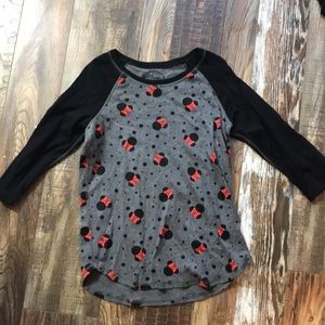 Minnie Mouse 3/4 Sleeve Top